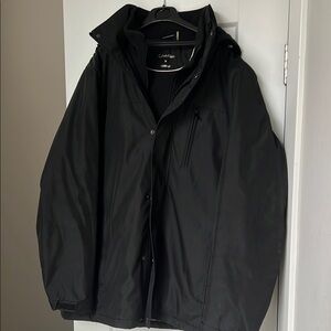 Calvin Klein Black Weather-Resistant Hooded